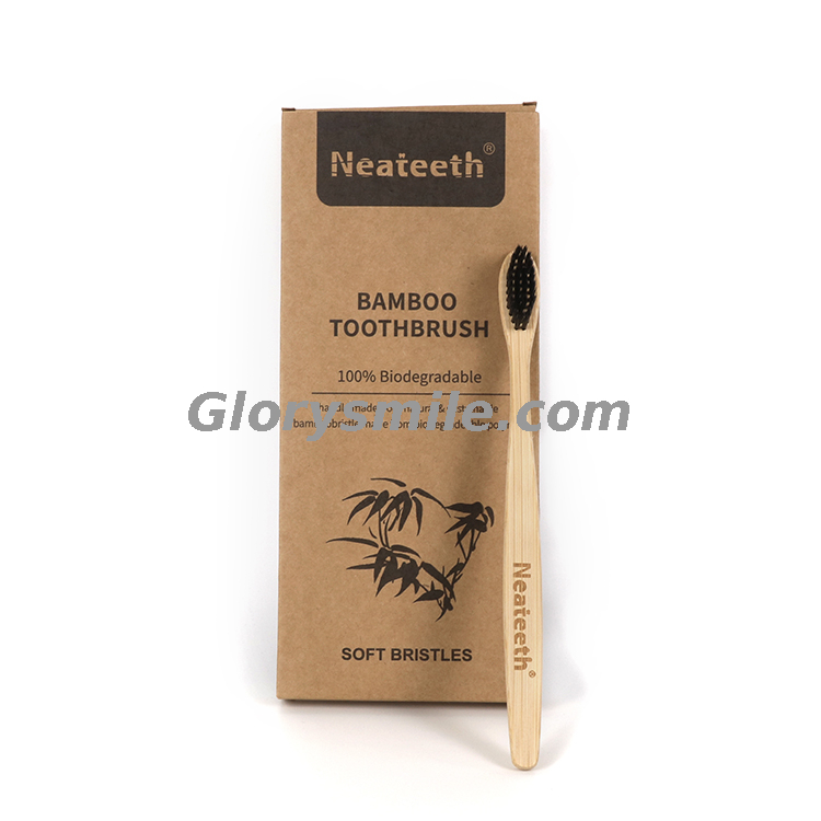 Venta al por mayor 100% Ecoamy Friendly Soft Bamboo Kit de cepillo de dientes 4 paquetes